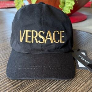 Versace Gold Logo Baseball Cap NWT